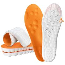 Palmilhas ALKOERGK 4D de espuma viscoelástica com suporte de arco, laranja Palmilhas ALKOERGK 4D de espuma viscoelástica com suporte de arco, laranja