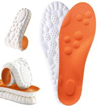 Palmilhas Cloud 4D para Homens e Mulheres, Palmilhas de Espuma com Memória e Massagem, Respiráveis, com Suporte de Arco Aprimorado e Conforto Acolchoado, Alívio da Dor nos Pés, Compatíveis com Todos os Tipos de Calçado (1 Par Laranja, Homens 12-13 / Mulheres 14-15) Palmilhas Cloud 4D para Homens e Mulheres, Palmilhas de Espuma com Memória e Massagem, Respiráveis, com Suporte de Arco Aprimorado e Conforto Acolchoado, Alívio da Dor nos Pés, Compatíveis com Todos os Tipos de Calçado (1 Par Laranja, Homens 12-13 / Mulheres 14-15)