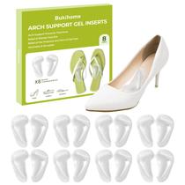 Palmilhas de gel Arch Support Bukihome 8 pares de 1,2 cm