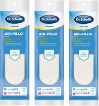 Palmilhas Dr. Scholl's Air-Pillo, amortecimento com espuma viscoelástica, 3 pares