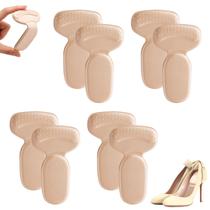 Palmilhas para Calcanhar, Inserções Macias para Sapatos, 4 Pares, Bege