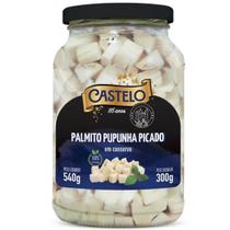 Palmito Pupunha Picado Em Conserva Castelo Vidro 300g