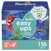 Pampers Easy Ups Training Pants Boys and Girls, 3T-4T (Tamanho 5), 116 Count, Huge Pack, Packaging & Prints Podem Variar