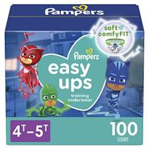Pampers Easy Ups Training Pants Boys and Girls, 4T-5T (Tamanho 6), 100 Count, Huge Pack, Packaging & Prints Podem Variar