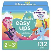 Pampers Easy Ups Training Pants Girls and Boys, 2T-3T (Tamanho 4), 132 Count, Huge Pack, Packaging & Prints Podem Variar