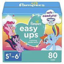 Pampers Easy Ups Training Pants Girls and Boys, 5T-6T (Tamanho 7), 80 Count, Embalagens & Impressões Podem Variar