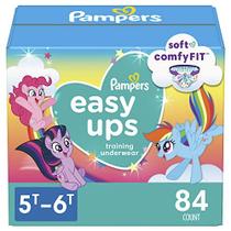 Pampers Easy Ups Training Pants Girls and Boys, 5T-6T (Tamanho 7), 84 Contagem, Embalagem & Impressões Podem Variar