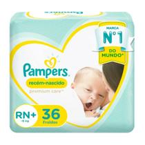 Pampers Fraldas Premium Care Recém Nascido Rn+ 36 Unidades