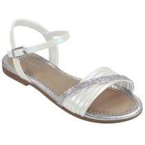 Pampili Sandalia Cherrie Tiras Strass Holografica Branco Pampili Sandalia Cherrie Tiras Strass Holografica Branco