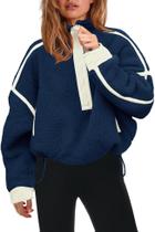Panadila Casaco Feminino de Moletom Sherpa com Meio Zíper Panadila Casaco Feminino de Moletom Sherpa com Meio Zíper