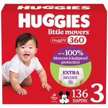 Pañales para Bebé Huggies Little Movers HuggFit 360 Talla 3 136 unidades Pañales para Bebé Huggies Little Movers HuggFit 360 Talla 3 136 unidades