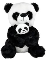 Panda De Pelúcia Com Filhote Pandinha Nicho Bebê Safari Panda De Pelúcia Com Filhote Pandinha Nicho Bebê Safari