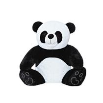 Panda Fofo De Pelúcia Grande 55cm Preto Decoração Brinquero - FOFUXOS DE PELÚCIA