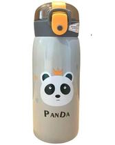 Panda - Garrafinha Termica Infantil Inox Canudo Trava E Alca