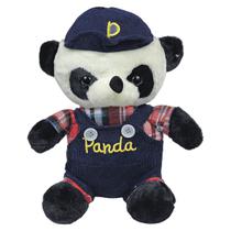 Panda Pelúcia Com Roupinha e Bonè 25Cms - Vermelho