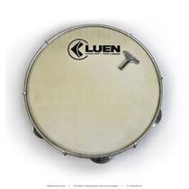 Pandeiro 10 abs branco aro plat inox pele animal 06 afin sples