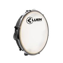 Pandeiro 10 abs branco aro plat inox pele leitosa 06 afin sples