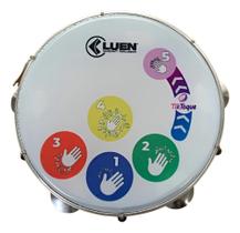 Pandeiro 10 Abs Plat Inox Pele Leitosa Tiktoque Brasil - Preto