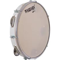 Pandeiro 10" Branco Pele Leitosa Abs Para Samba Choro Pagode