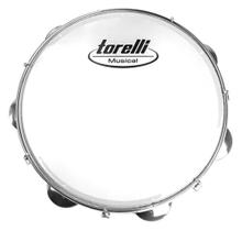 Pandeiro 10'' injetado azul pele leitosa torelli