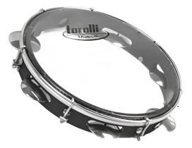 Pandeiro 10'' Injetado Em Abs Com Pele Cristal Torelli Tp348