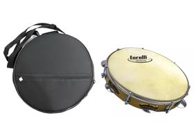 Pandeiro 10 Injetado P. Animal Torelli TP 300NT E Bag Luxo