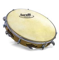 Pandeiro 10 Injetado Pele Animal - Natural Torelli TP 300 Pandeiro 10 Injetado Pele Animal - Natural Torelli TP 300