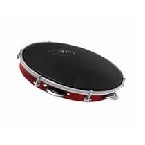 Pandeiro 10" Izzo 6481 - ABS Vermelho com Pele Preta - samba pagode