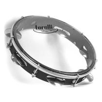 Pandeiro 10 pol Pele Nailon Transparente Torelli TP 348 Pto Pandeiro 10 pol Pele Nailon Transparente Torelli TP 348 Pto