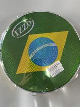 Pandeiro 10 polegadas abs amarelo com pele bandeira do brasil 3438am - IZZO