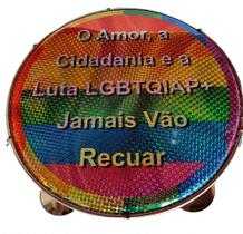 Pandeiro 10 Polegadas Pele Holografica Vip LGBTQIAP+