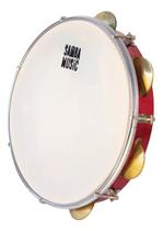 Pandeiro 10 Polegadas Phx Vermelho Pele Leitosa Pagode Samba - SAMBA MUSIC