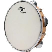 Pandeiro 10 Premium Pele Branca Sambrasil Liverpool Amarelo