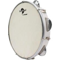 Pandeiro 10” Premium Pele Branca SamBrasil Liverpool Branco F002 Pandeiro 10” Premium Pele Branca SamBrasil Liverpool Branco F002