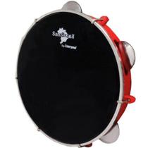 Pandeiro 10" Premium Pele Preta Sambrasil Leve e Resistente Vermelho Liverpool Pandeiro 10" Premium Pele Preta Sambrasil Leve e Resistente Vermelho Liverpool
