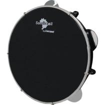 Pandeiro 10” Premium Pele Preta SamBrasil Liverpool Preto Pandeiro 10” Premium Pele Preta SamBrasil Liverpool Preto