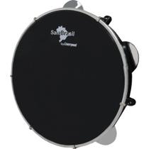 Pandeiro 10 Premium Pele Preta Sambrasil Liverpool Preto