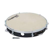 Pandeiro 10'' Preto Pele Leitosa - Spanking