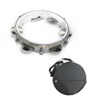 Pandeiro 8'' Branco Pele Cristal Torelli Tp848 Com Bag Pandeiro 8'' Branco Pele Cristal Torelli Tp848 Com Bag