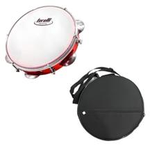 Pandeiro 8" Em Abs Torelli Vermelho Tp809 + Capa Luxo