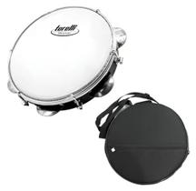 Pandeiro 8'' Injetado Em Abs Preto Torelli Tp809 + Capa Luxo