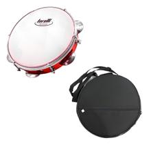 Pandeiro 8" Injetado Em Abs Torelli Vermelho Tp809 Com Bag