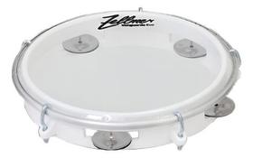 Pandeiro 8 Polegadas Pele Transparente Abs Zellmer Branco
