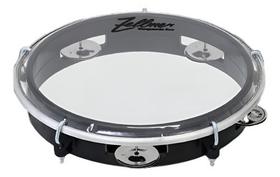 Pandeiro 8 Polegadas Pele Transparente Abs Zellmer Preto