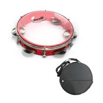 Pandeiro 8'' Vermelho Pele Cristal Com Bag Torelli Tp848
