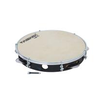 Pandeiro Abs Preto 10" Pele Leitosa - Batimento Spanking F108
