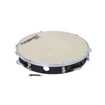 Pandeiro Abs Preto 10" Pele Leitosa - Batimento Spanking F108