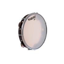 Pandeiro Abs Preto 10" Pele Leitosa Spanking F108