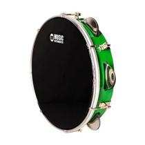 Pandeiro Abs Verde 10" Pele Poly Preta Phx