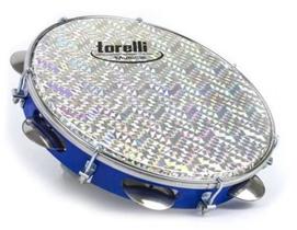 Pandeiro Azul 10 Polegadas Pele Holografica Torelli TP308AZ Abs